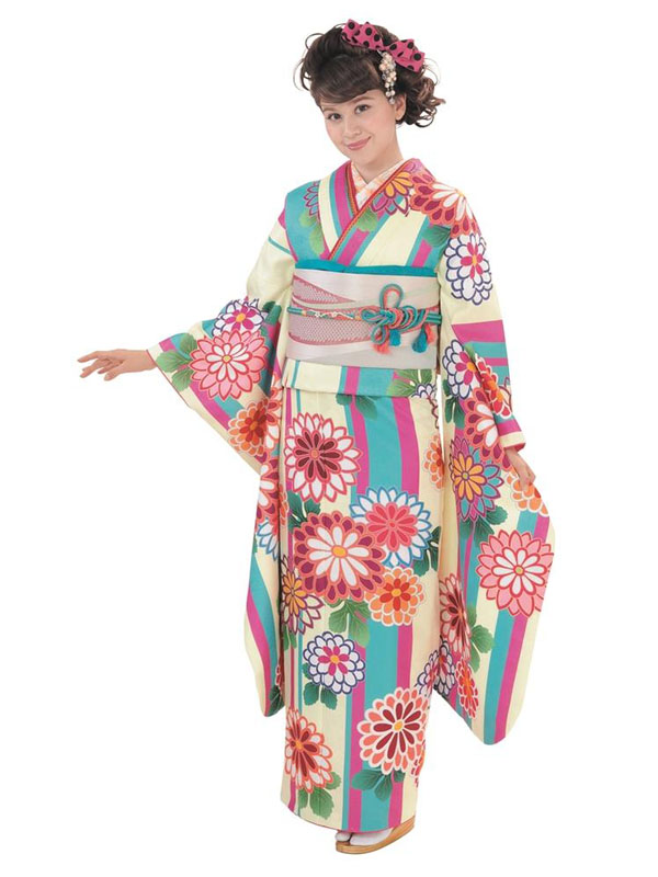 Japanese formal kimono ladies Kyoto vibrating sleeve bronzing cosplay photography studio props