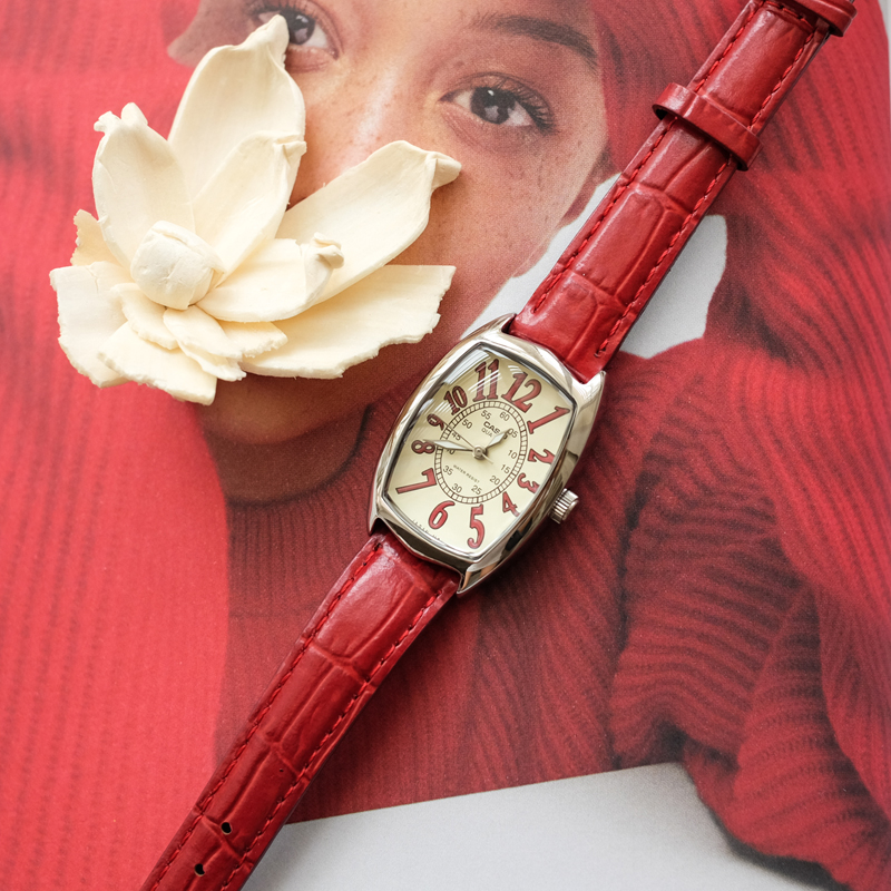 casio casio watch authentic online red da ren belt quartz small red watch lady ltp-1208e-9b2