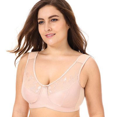 无钢圈文胸罩超薄款蕾丝性感全罩杯大码内衣大胸胖mm200斤加大-淘宝网