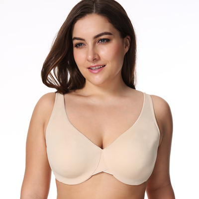 艾蓝大胸显小缩胸大码文胸超薄款全罩杯无痕内衣显胸小防下垂胖mm-淘宝网