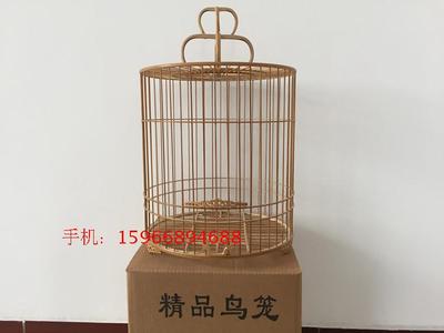 精品抛光画眉笼(手工原色紫竹天津鸟笼批发竹子diy笼批发圆批发