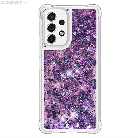 Transparent Clear Quicksand Girls Airbag Corner Protection Glitter Bling A13 5G, A23 5G, A33 5G, A53 5G, A73 5G Samsung Phone