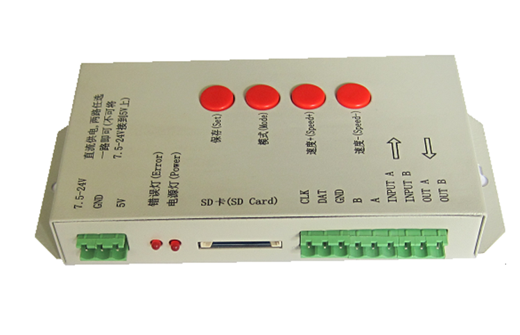 t-1000sled全彩/外露灯模组灯带控制器led可编程穿孔字灯串控制器