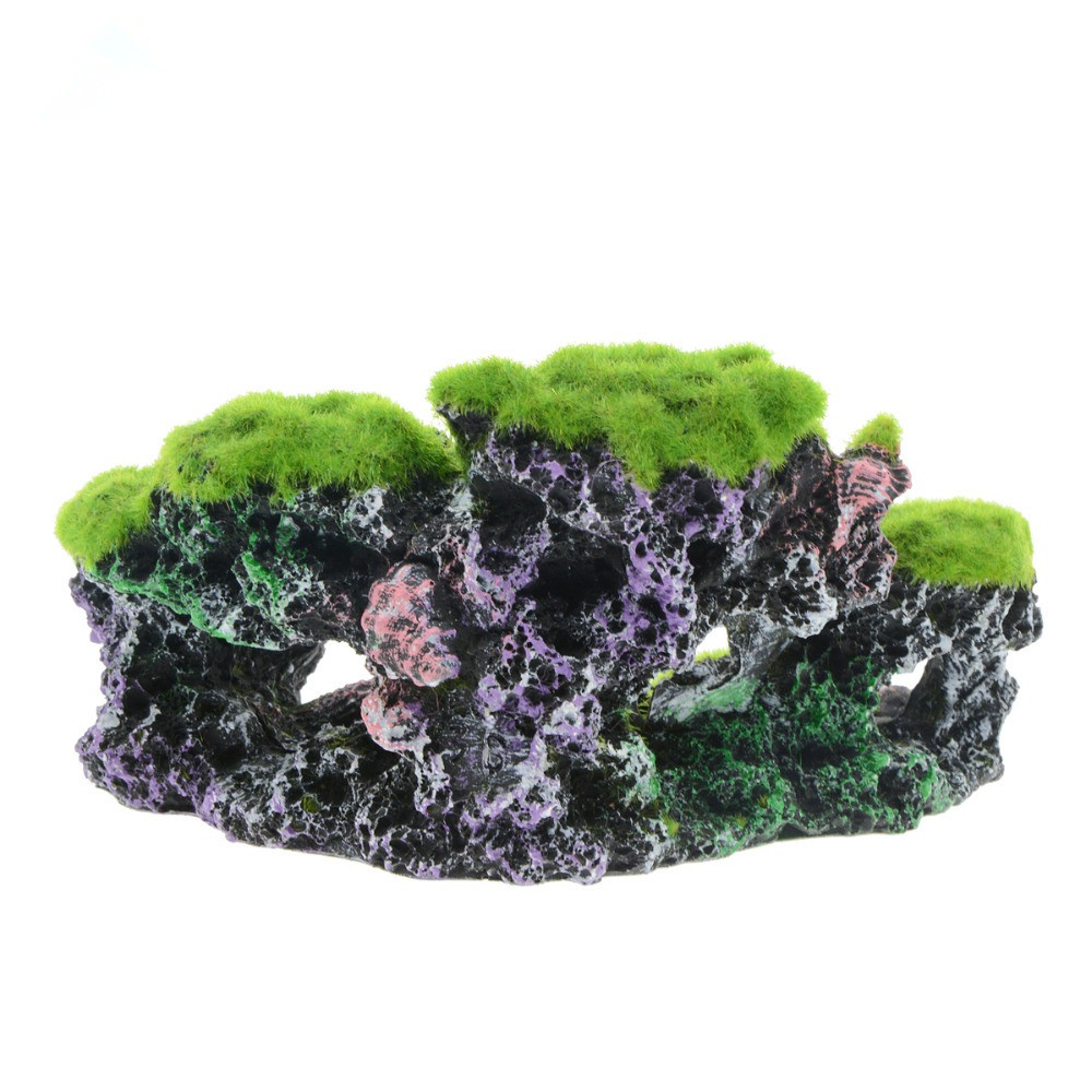 Free Shipping Fish Tank Decorative Aquarium Landscape Background Simulated Moss Coral Reef Coral Ornaments Imitation the Bottom of the Sea Rock