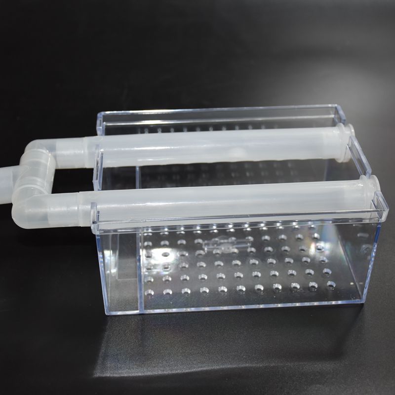 Fish Box Aquarium Small Drip Box for PVC Transparent Tape-Hole Pipe, Special Rain Shower Tube for Upper Drip Trough