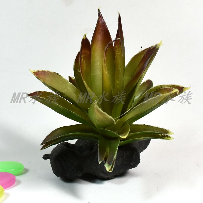 Fish Tank Decorative Fake Flower Artificial Succulent Pant Artificial Fake Green Plant Green Indoor Fish Tank Scenery Decoration