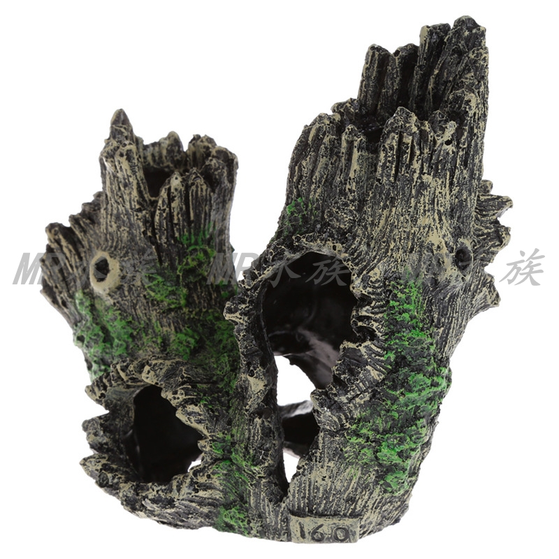 Free Shipping Resin Crafts Crystal Shrimp Shelter Breeding House Tree Root Submerged Wood Playing House Hollow Tree Hole