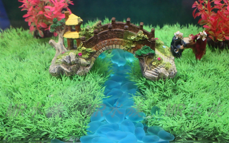 Fish Tank Bottom Sand Stone Simulation Turf Landscape Setting Stone Aquarium Fake Grass Water Lawn Landscaping Decorations