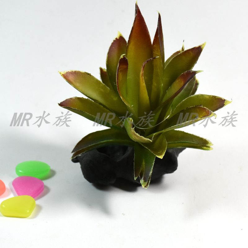 Fish Tank Decorative Fake Flower Artificial Succulent Pant Artificial Fake Green Plant Green Indoor Fish Tank Scenery Decoration