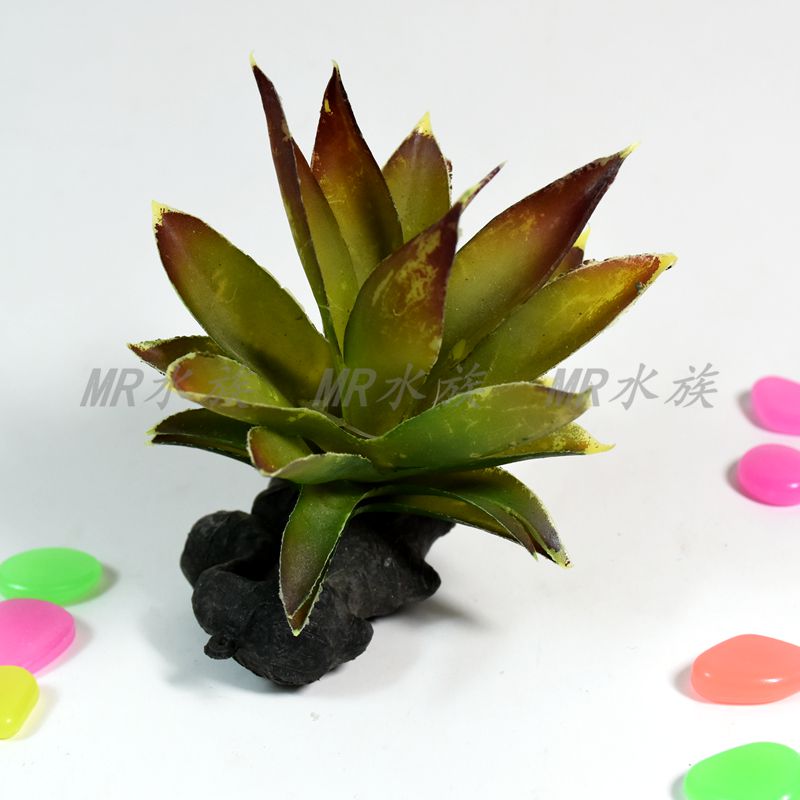 Fish Tank Decorative Fake Flower Artificial Succulent Pant Artificial Fake Green Plant Green Indoor Fish Tank Scenery Decoration