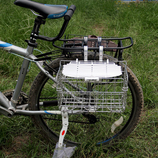 自行车车筐山地车篮子前后车框车篓侧挂菜篮子加粗加长可折叠包邮