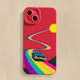 Phone Cases Covers Creative Rainbow MotorSport Space iPhone 15, iPhone 14, iPhone 13, iPhone 12