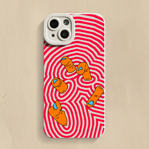 Red — Creative Fingers Trippy 15, 14, 13, 12 iPhone Case