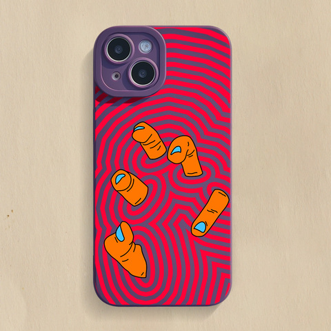 Purple — Creative Fingers Trippy 15, 14, 13, 12 iPhone Case