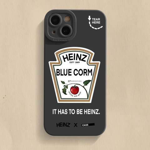 Black — Heinz New Logo Silicone TPU 14, 13, 12 iPhone Case