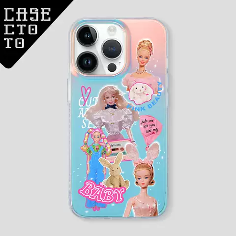 Barbie Doll Illustration New Girls Phone Cases Covers Trendy Fashionable iPhone 14, iPhone 13, iPhone 12