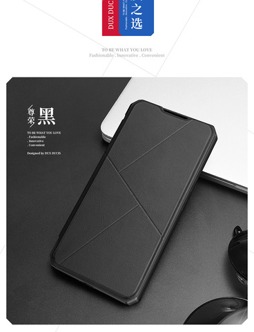 Black — Dux Ducis Wallets Folio Flip Magnetic Synthetic Leather Card Holder Folding Stand Slim Fit A13 5G, A23 5G, A33 5G