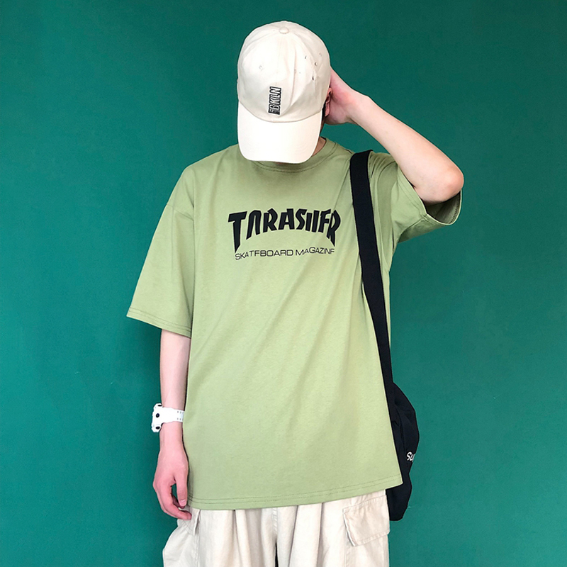 des hommes à manches courtes t-shirt blouse ample 2019 été harbor vent cou de l'équipage des hommes version coréenne de la tendance casual couple vêtements des hommes à manches courtes t-shirt blouse ample 2019 été harbor vent cou de l'équipage des hommes version coréenne de la tendance casual couple vêtements