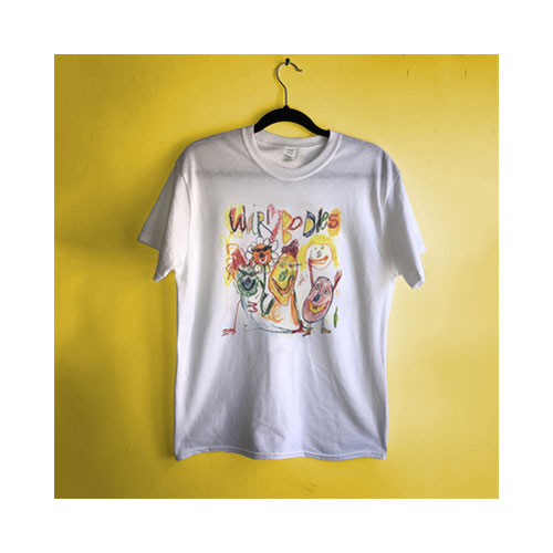 In the second ins 20ss small Popular fried chicken style bloggers color graffiti T-shirt funny cotton casual short-sleeved men and women