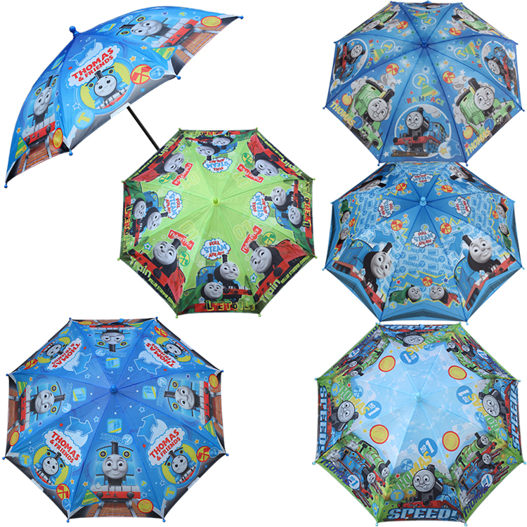 日單外貿 玩具總動員卡通托馬斯動漫印花透明傘雨傘兒童傘男童傘