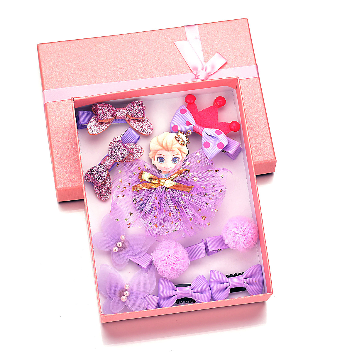 韓國兒童發飾套裝女童可愛禮盒公主寶寶發夾頭花小女孩發卡頭飾品