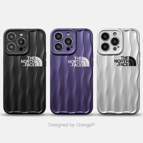 New Phone Cases Covers The North Face Ribbed Stripes Trendy Fashionable iPhone 14, iPhone 13, iPhone 12