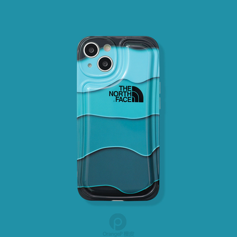Blue — The North Face New Multi Color Stripes 14, 13, 12, 11 iPhone Case