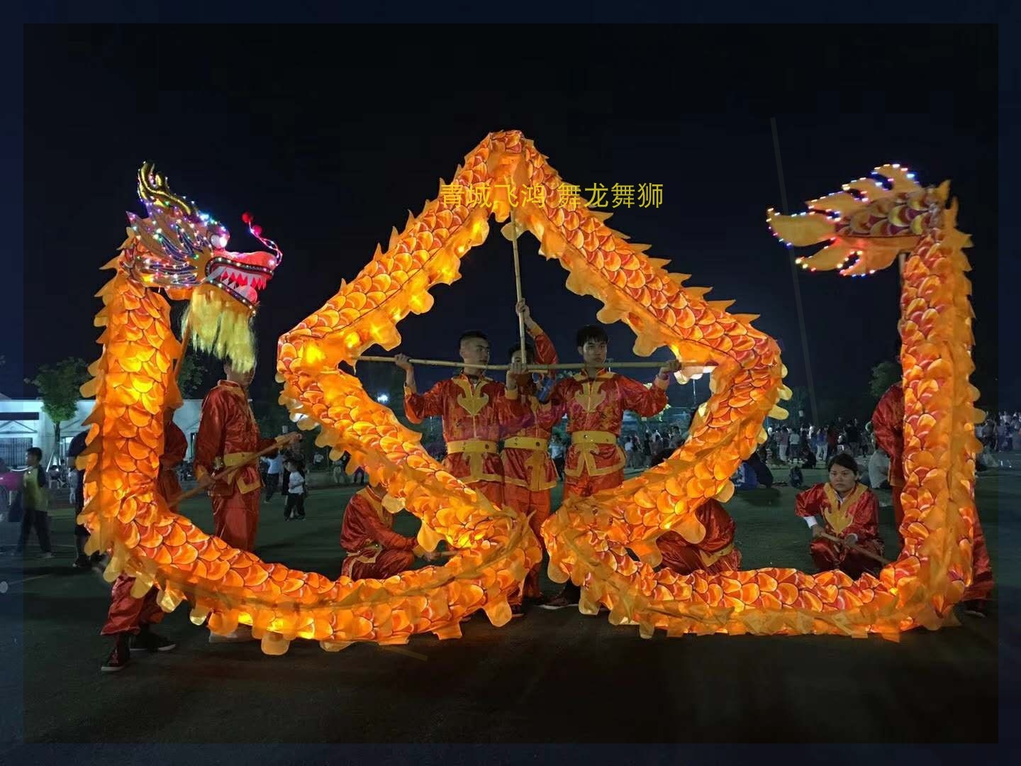 light special costume play prop 13 festival custom luminous dragon silks and satins chronology of beads dragon lantern WuLongDeng dragon lantern lamp
