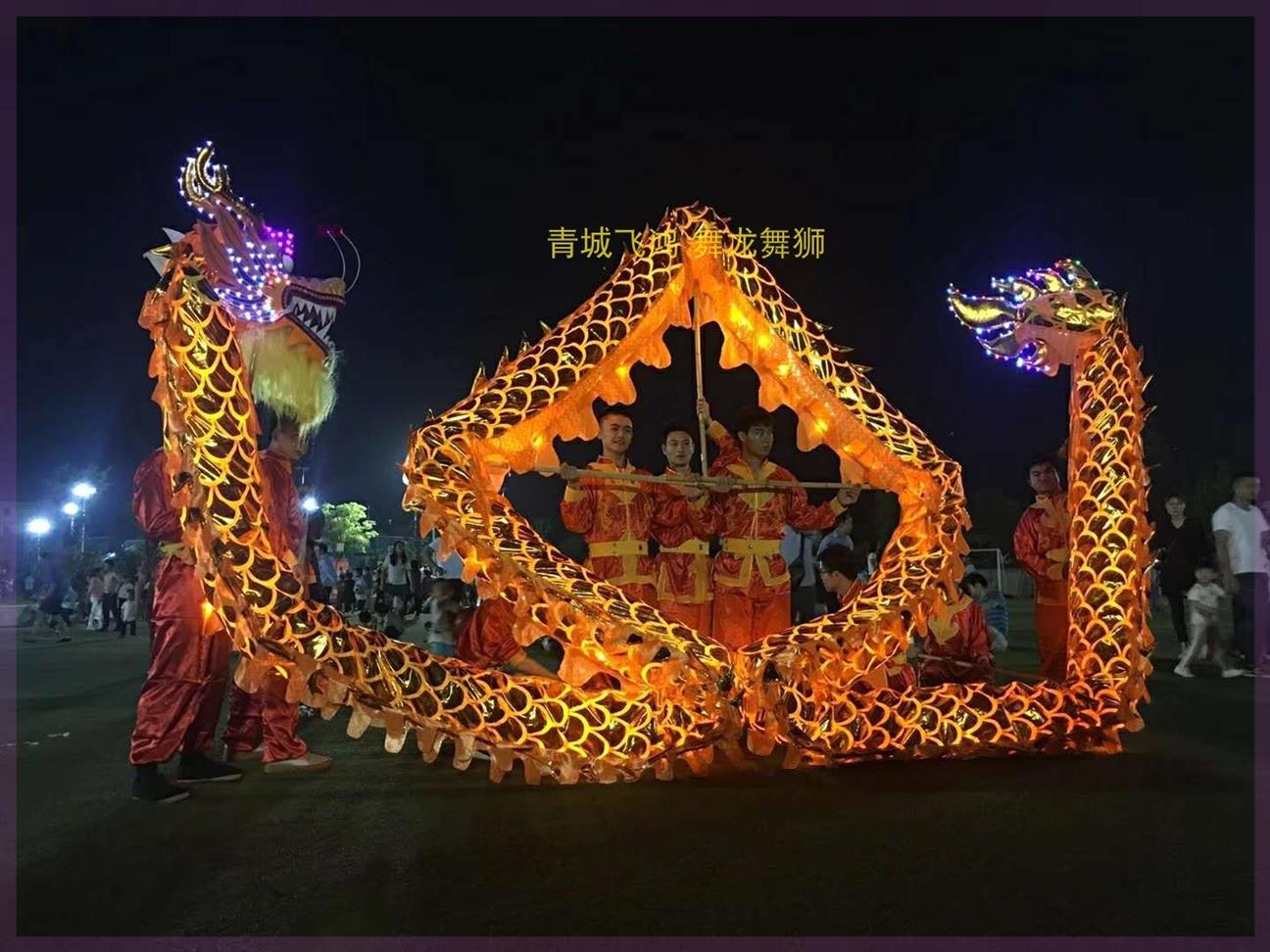 light special costume play prop 13 festival custom luminous dragon silks and satins chronology of beads dragon lantern WuLongDeng dragon lantern lamp