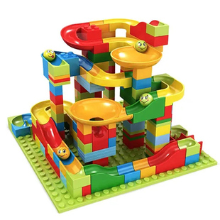 儿童积木玩具兼容乐高积木大小颗粒益智拼装滑道匹配男3女孩6