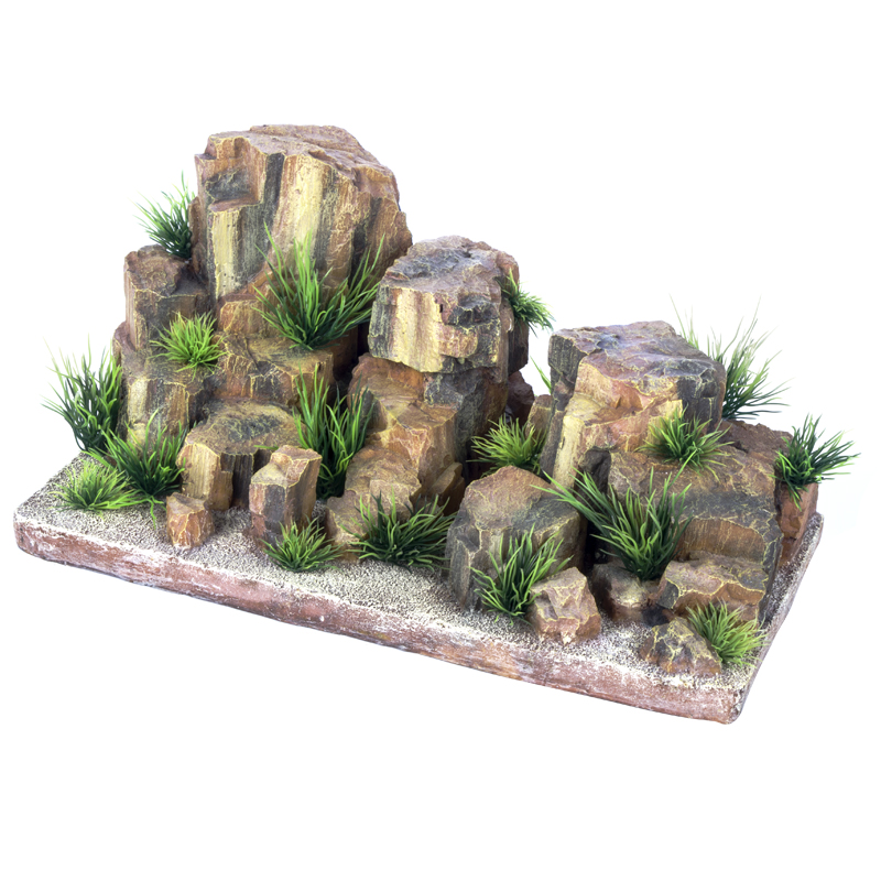 Fish Tank Decorations Rockery Shrub Stone Forest Integrated Landscape Modeling Aquarium Size Set Set Hot Sale