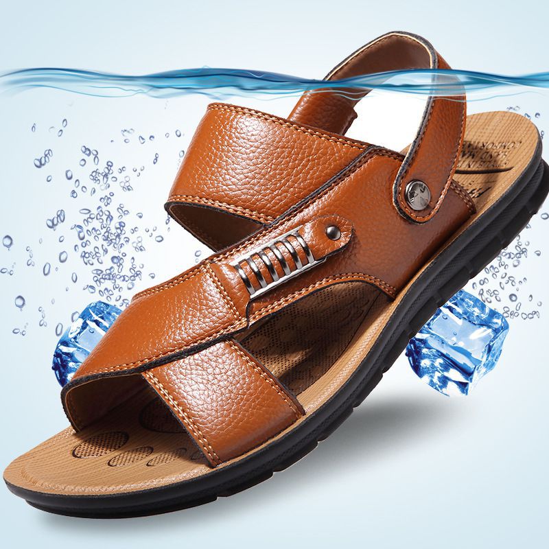 2019 nouvelles sandales en cuir pour hommes sandales hommes sandales d'été respirant pantoufles, la tendance de l'résistante à l'usure, léger et confortable 2019 nouvelles sandales en cuir pour hommes sandales hommes sandales d'été respirant pantoufles, la tendance de l'résistante à l'usure, léger et confortable