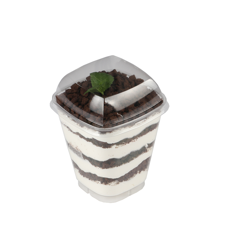 Mousse Cup Pudding Cup Mousse Desser Cup Cup Yogurt Custard Taro Ball Cup Disposable Plastic with Lid Large 250ml