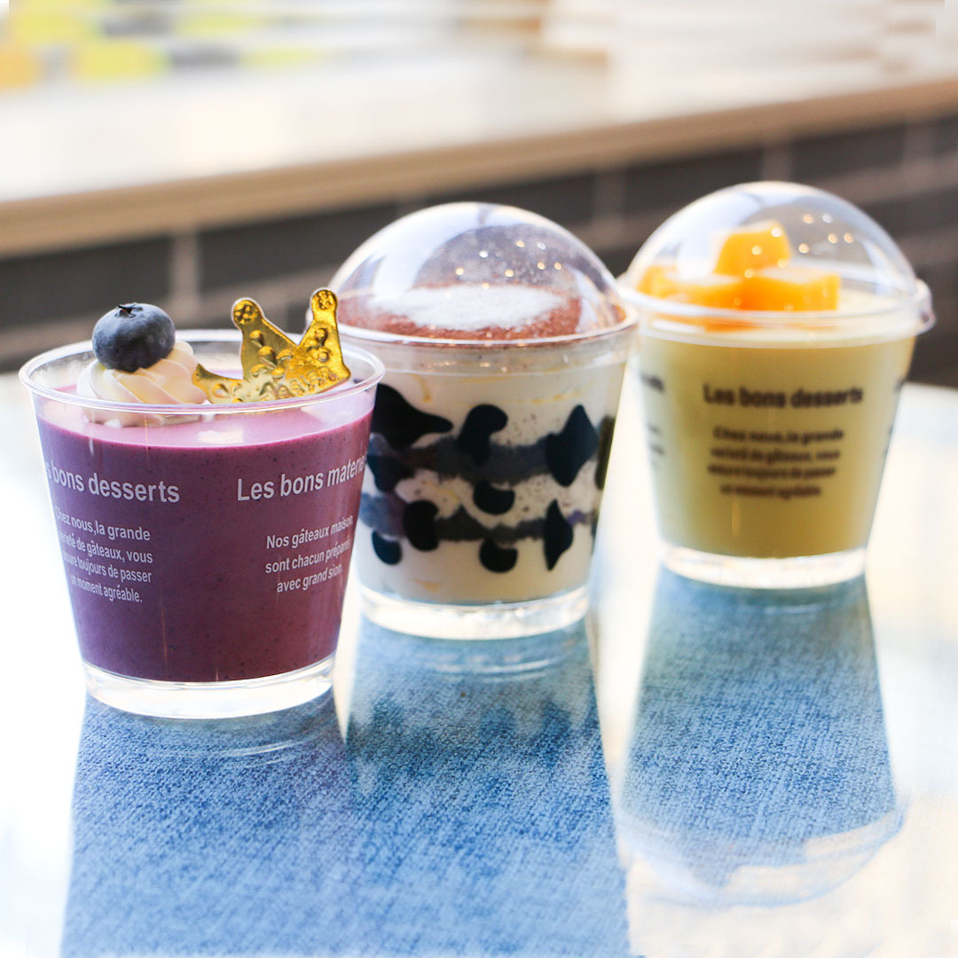 Mousse Cup Disposable Mousse Desser Cup Cup with Lid Yogurt Pudding Cup Tapioca Pudding Cup Transparent Plastic Dessert Cup