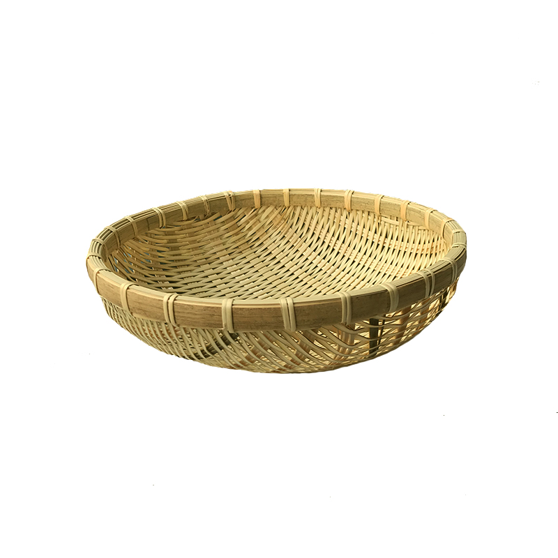 bamboo weaving products steamed bread basket Shao dustpan farm hand round basket basket crate receive drop any hole sieve