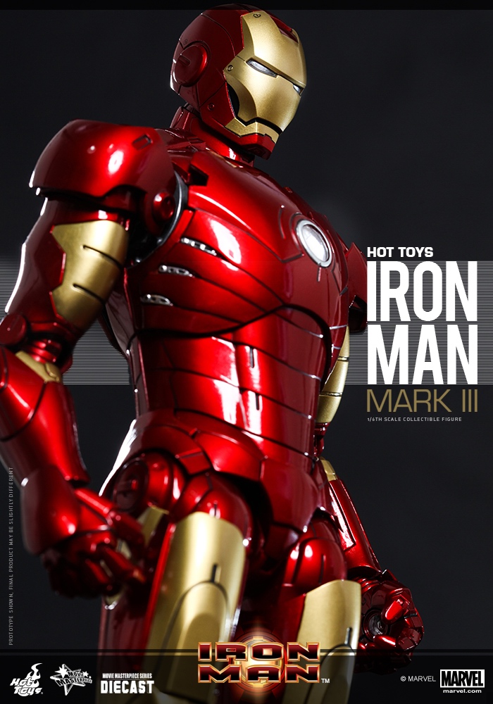 【预订】hottoys ht 合金钢铁侠 mk3 iron man 压铸合金