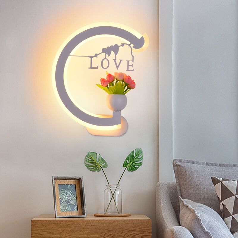 Nordic Style Wall Lamp Creative Bedside Lamp Bedroom Personalized Art Decoration Stair Light Living Room Simple Post-Modern Aisle Light