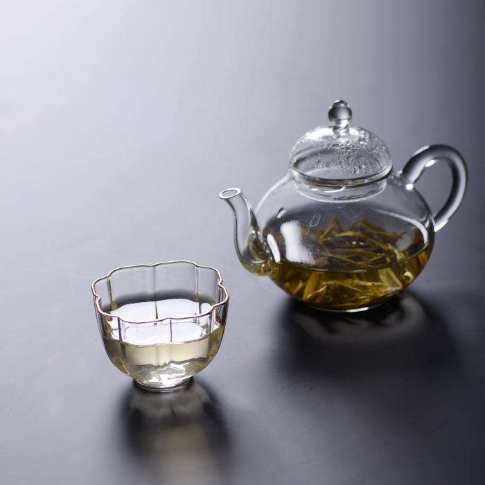 一禅茶事 耐热玻璃 茶壶 梨形 中式功夫茶具 泡茶壶过滤中号 茶器
