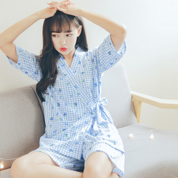Imported cotton pajamas gown Japanese kimono sexy 