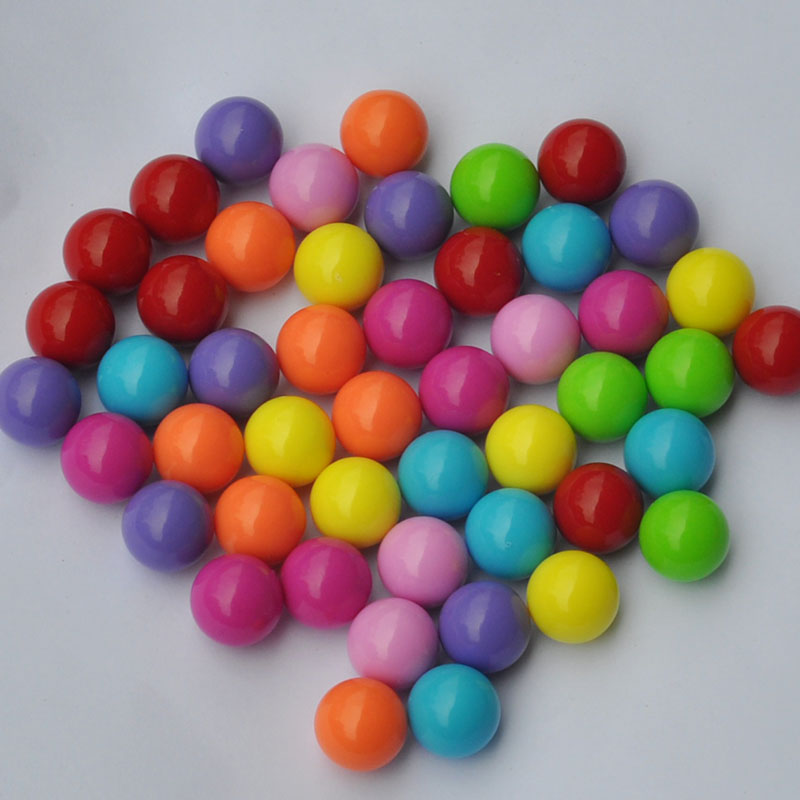 4-25mm Candy Color Acrylic Solid Non-Porous Plastic Light Beads DIY Handmade Material Decoration Loose Beads