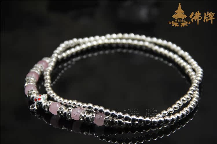 Thai Buddha card Thailand import Buddha card special chain gold-plated silver necklace gold-plated silver enamel fo chain hanging chain
