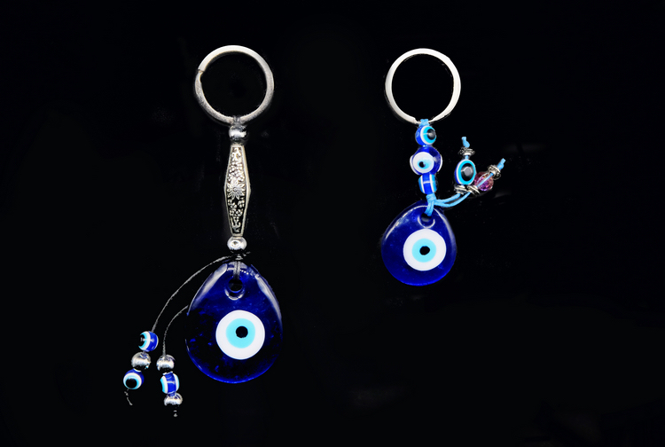 (Moonlight Market) Turkey Original Single Blue Eyes Key Ring Car Ornaments Middle East Fatima Owl Elephant Memorial