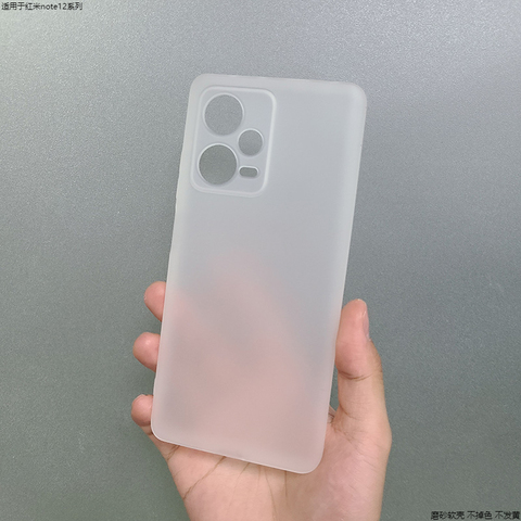 Frosted Transparent Clear Silicone TPU Note 12, Note 12 Pro, Note 12 Pro+ Phone Case