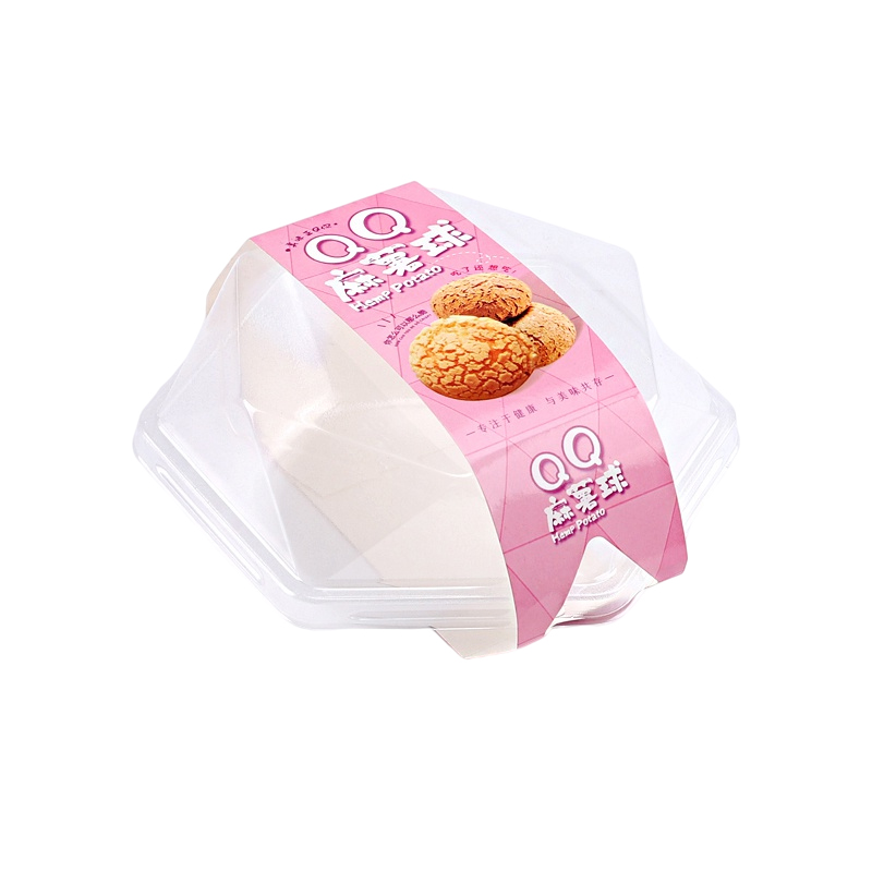 Transparent QQ Fried Glutinous Rice Cake Stuffed with Bean Paste Ball Box Puff Dried Meat Floss Little Beixue Mei Niang Purple Sweet Potato Egg Yolk Crisp Small Cake Box Free Shipping