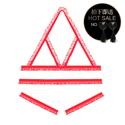 性感露乳NB内衣无钢圈抹胸小胸钢托聚拢女透明上托拉丝文胸套装夏-淘宝网