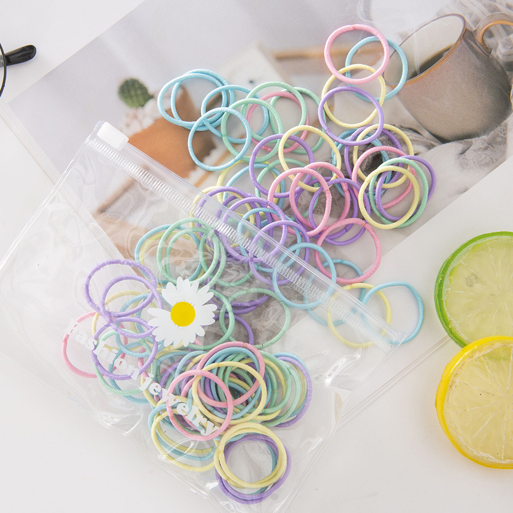 Korean Style Small Ring Does Not Hurt Hair Children's Hair Ring Ins Baby Hair Rope Basic High Elastic Little Girl Hair Accessories Head Accessories