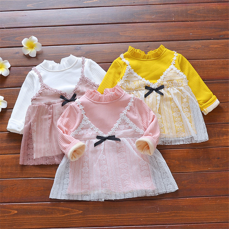 童裝女童公主裙秋鼕加絨兒童寶寶連衣裙0一1-2-3歲小女孩秋裝裙子