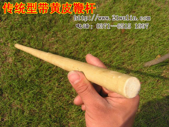 传统型带鞭杆白蜡杆太极十三 黄皮 形意短棍把 武术棍 直径2-3cm