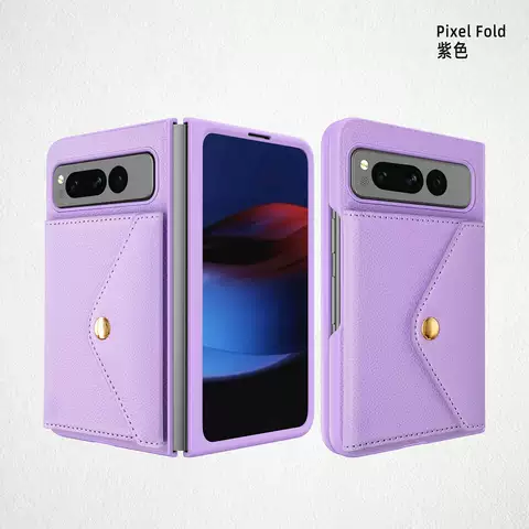 Google Pixel Fold Phone Cases Covers Leather Envelope Card Holder Wallet