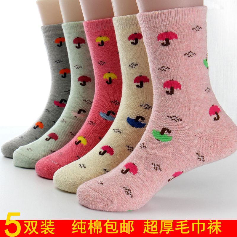 女童襪子純棉鼕季加厚